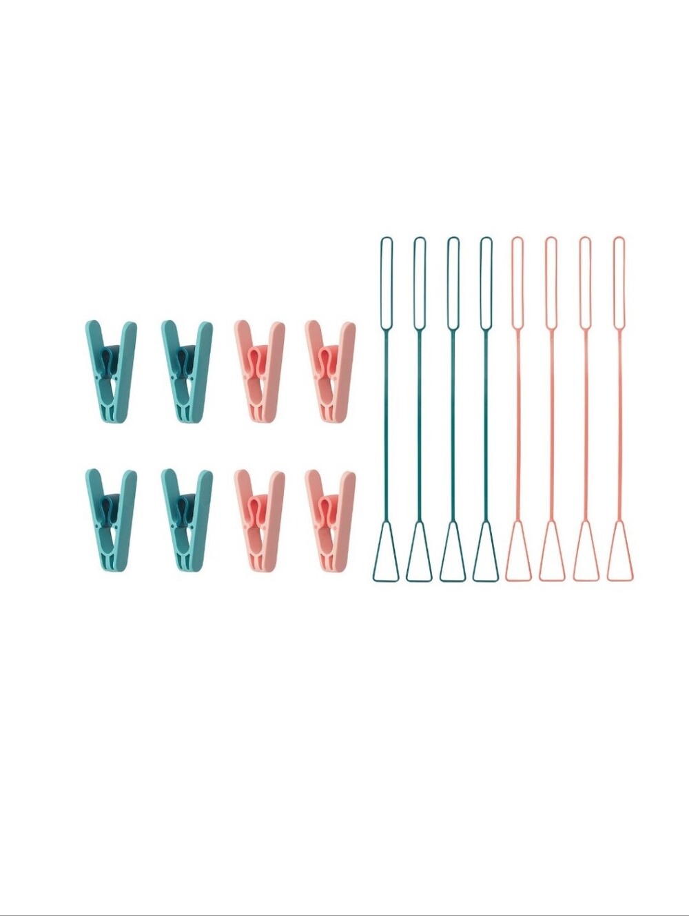 IKEA Slibb Kids Clothespin Set - Coral, Teal, Mint
